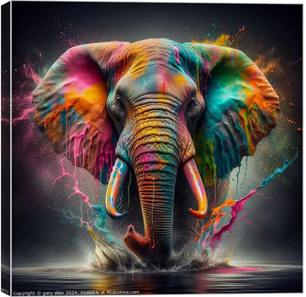 Elephant Canvas Print by gary allan
