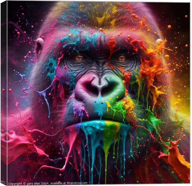 Gorilla Canvas Print by gary allan