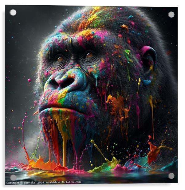 Gorilla Acrylic by gary allan