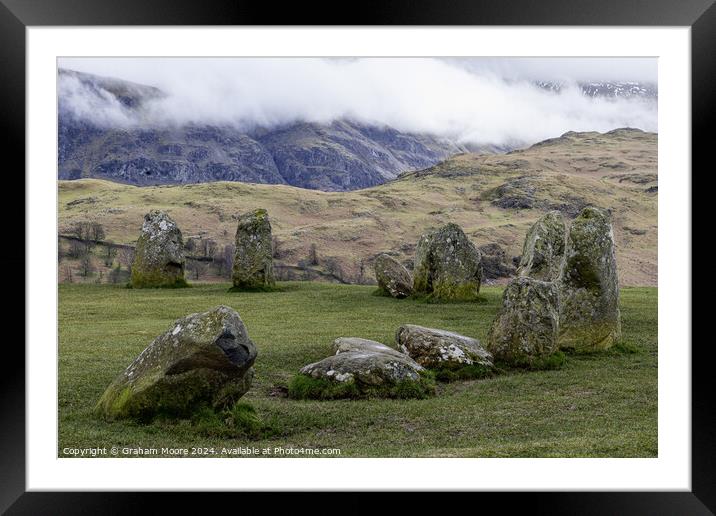 Castlerigg and Low Rigg Framed Mounted Print by Graham Moore