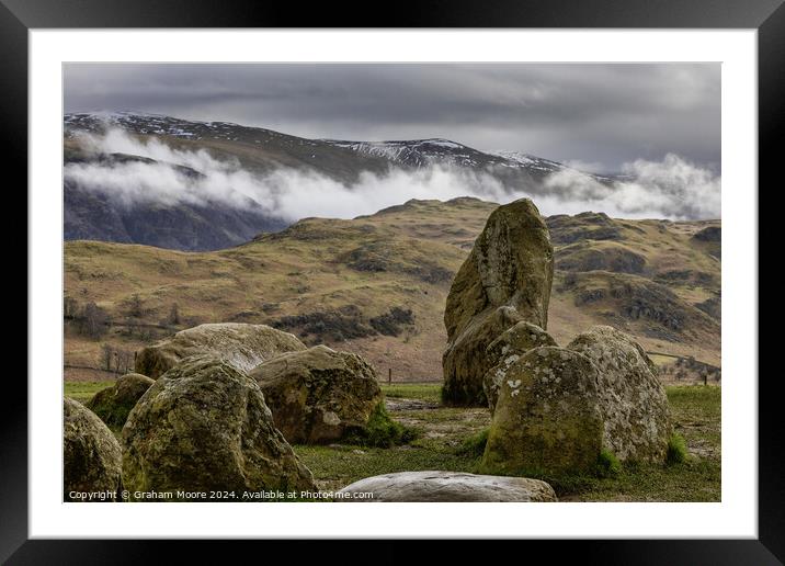 Castlerigg Low Rigg and Clough Head Framed Mounted Print by Graham Moore