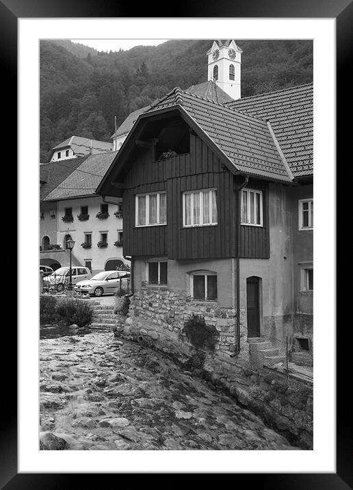 Kropa in Black and White Framed Mounted Print by Ian Middleton
