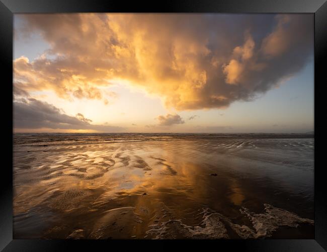 Sunset cloud reflections Framed Print by Tony Twyman