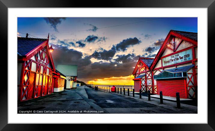 Last Rays of Light - Saltburn-by-the-Sea Framed Mounted Print by Cass Castagnoli
