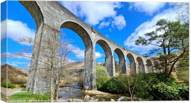 Glenfinnan Viaduct Bridge Canvas Print by Darren Wilkes