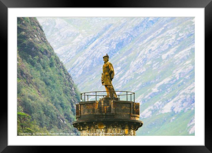 The Last Chieftain Monument at Glenfinnan Framed Mounted Print by Stephen Thomas Photography 