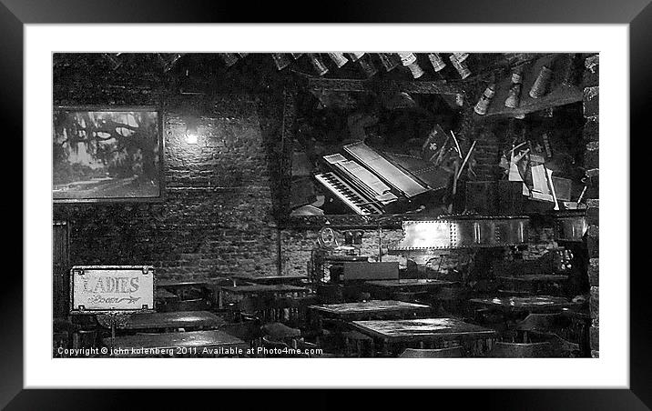 who will play this piano tonight? Framed Mounted Print by john kolenberg