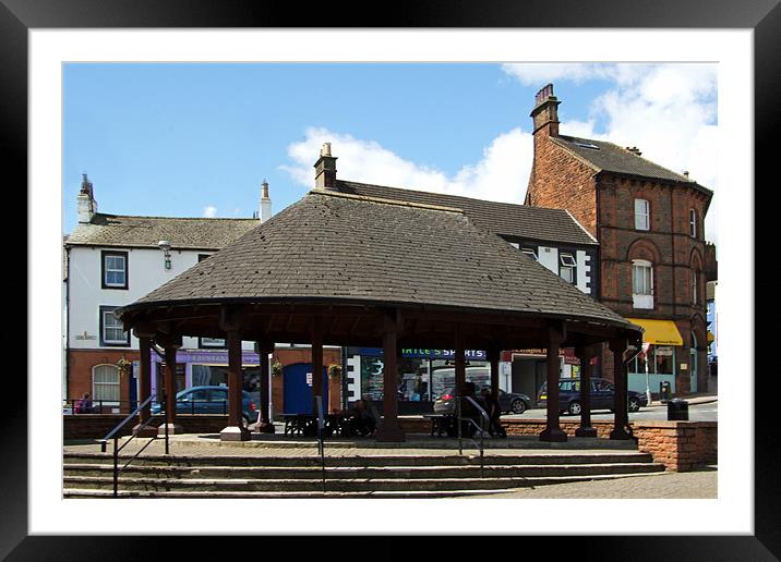 Penrith Market Cross Framed Mounted Print by Tom Gomez