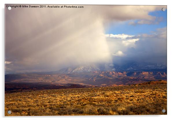 Utah Desert Storm Acrylic by Mike Dawson