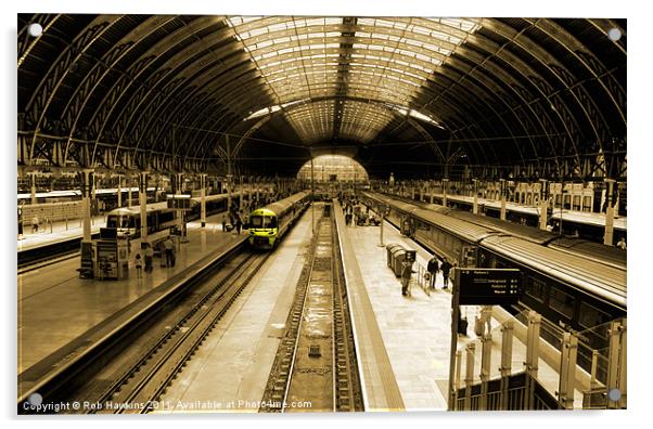 Paddington Station Acrylic by Rob Hawkins