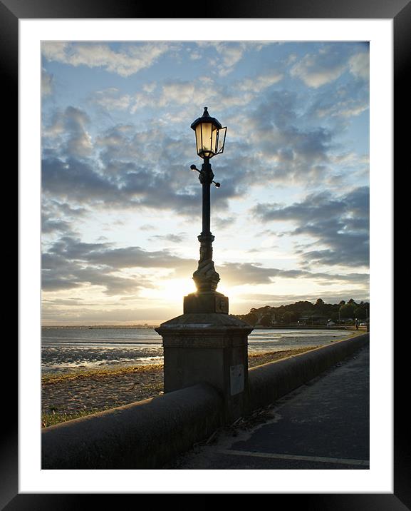 Lamp at Sunset Framed Mounted Print by Phil Wareham