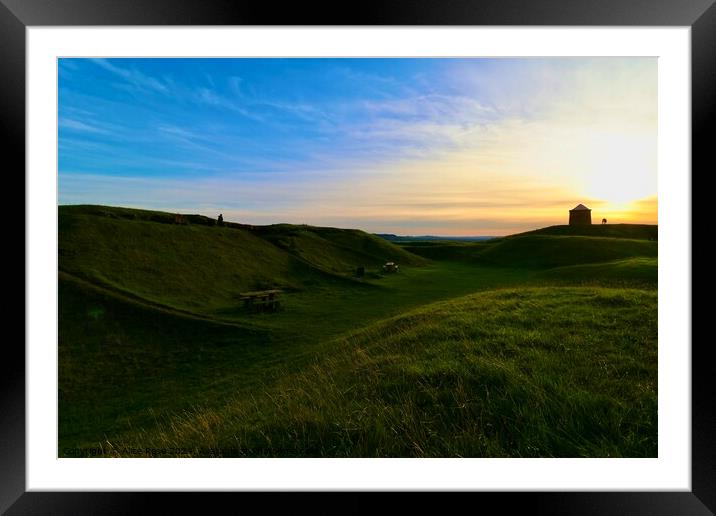 Burton Dassett Hills Sunset, Warwickshire Framed Mounted Print by Alice Rose Lenton