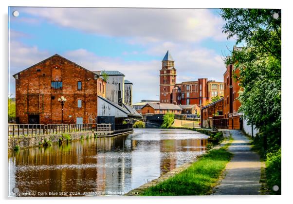 The Canal and Wigan Pier Acrylic by Dark Blue Star