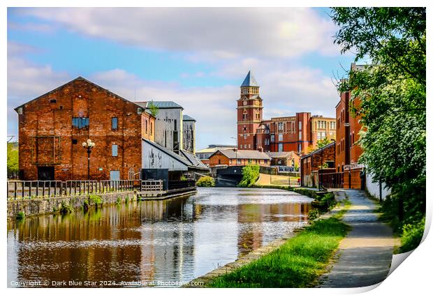 The Canal and Wigan Pier Print by Dark Blue Star