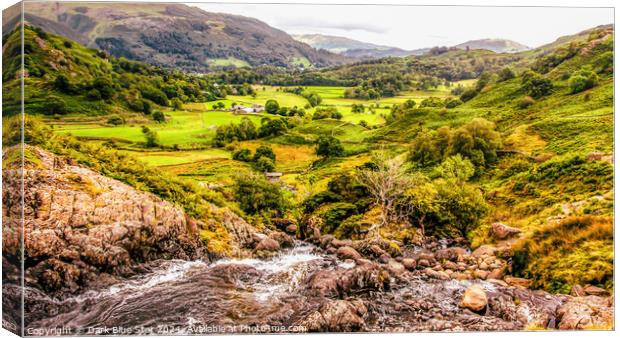 Sour Milk Ghyll in the Lake District Canvas Print by Dark Blue Star