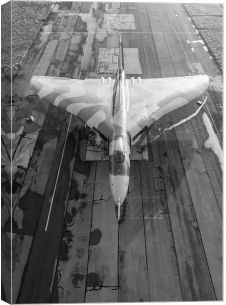 Vulcan Bomber Black and White Canvas Print by J Biggadike