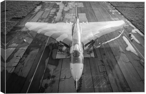 Vulcan Bomber Black and White Canvas Print by J Biggadike