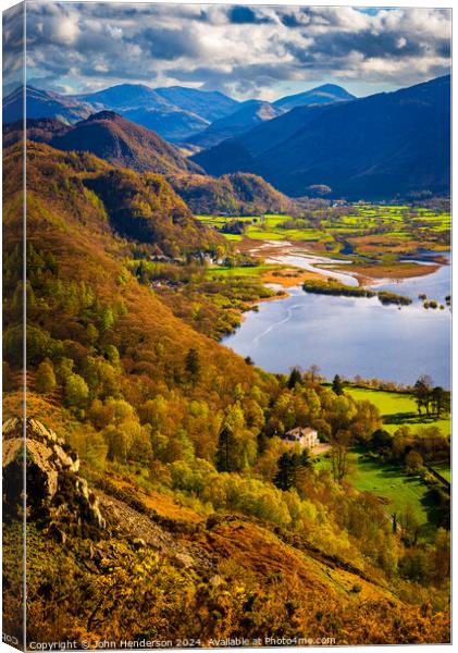 Borrowdale and the Scafells Canvas Print by John Henderson