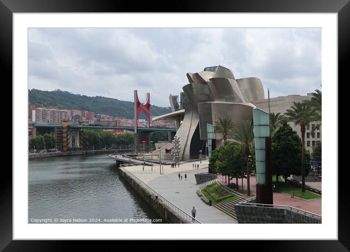 The Guggenheim Museum in Bilbao Framed Mounted Print by Joyce Nelson