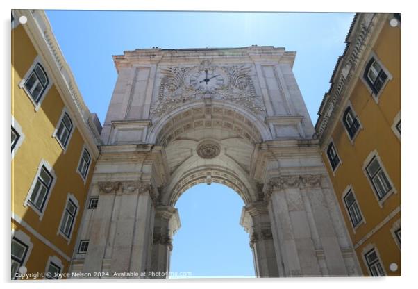 Rua Augusta Arch in Lisbon Acrylic by Joyce Nelson