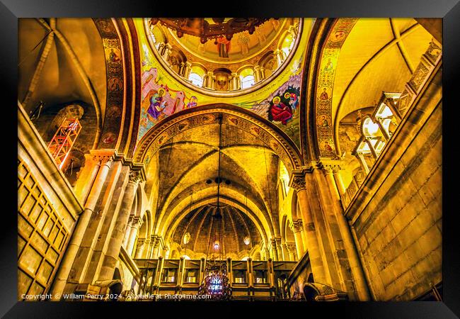 Crusader Church of the Holy Sepulchre Jerusalem Israel  Framed Print by William Perry