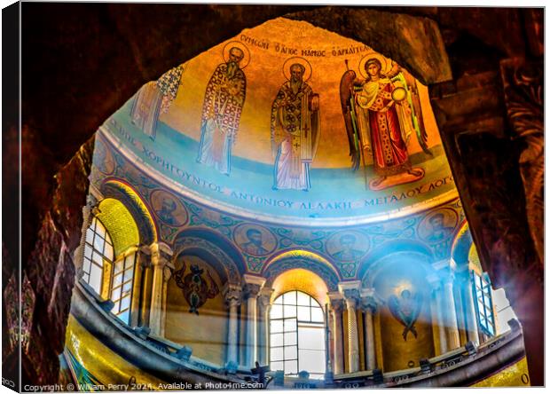 Dome Crusader Church of  Holy Sepulchre Jerusalem Israel Canvas Print by William Perry