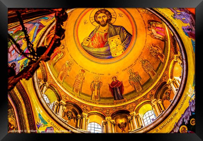 Dome Crusader Church of the Holy Sepulchre Jerusalem Israel Framed Print by William Perry