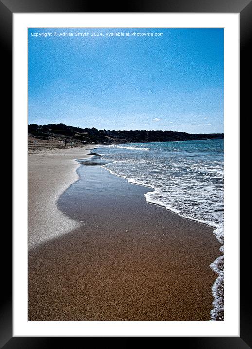 Lara beach, cyprus Framed Mounted Print by Adrian Smyth