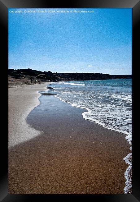 Lara beach, cyprus Framed Print by Adrian Smyth