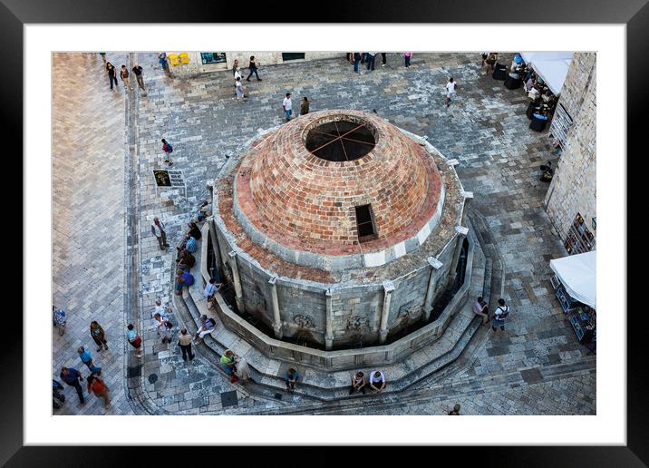 Onofrio Fountain in Dubrovnik Framed Mounted Print by Artur Bogacki