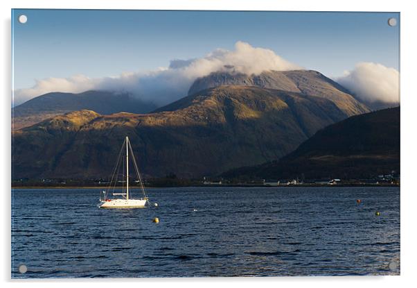 Yacht, Ben Nevis Acrylic by Gary Eason