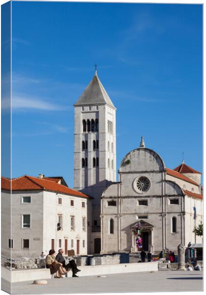 Church of St. Mary in the Old Town of Zadar Canvas Print by Artur Bogacki