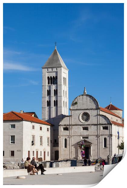 Church of St. Mary in the Old Town of Zadar Print by Artur Bogacki