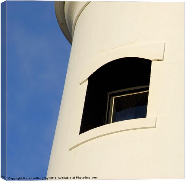 The lighthouse window Canvas Print by alan willoughby