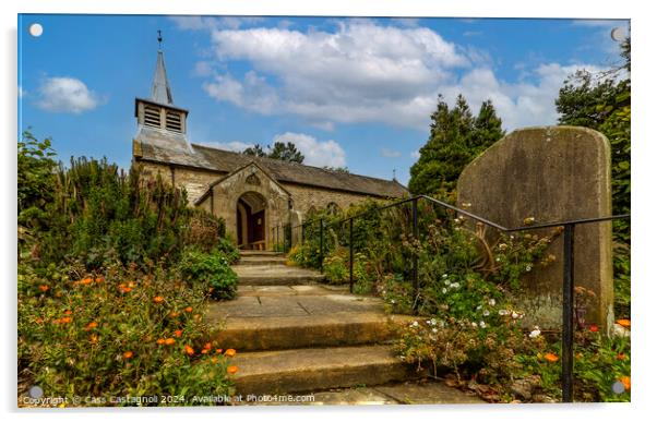St Aiden's Church - Gillamoor North Yorkshire Acrylic by Cass Castagnoli