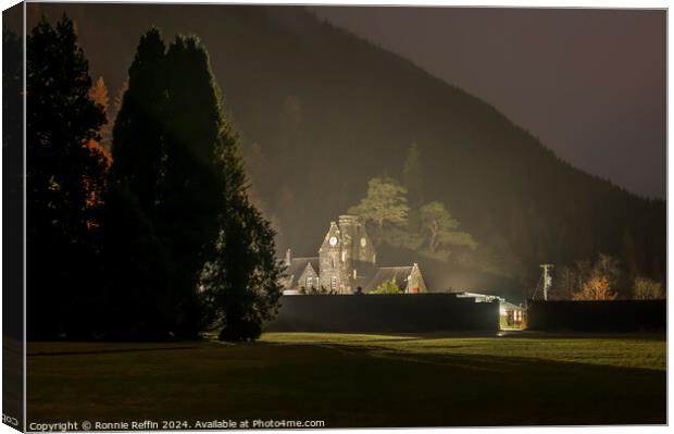 Benmore Stables In the Dark And Rain Canvas Print by Ronnie Reffin