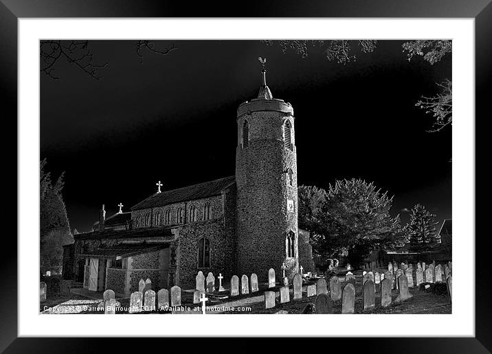 St Mary Long Stratton Framed Mounted Print by Darren Burroughs