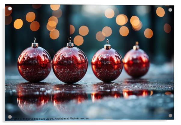 Christmas decoration backdrop Acrylic by Mirjana Bogicevic