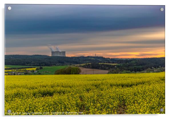 Temelin nuclear power station. Czechia . Acrylic by Sergey Fedoskin