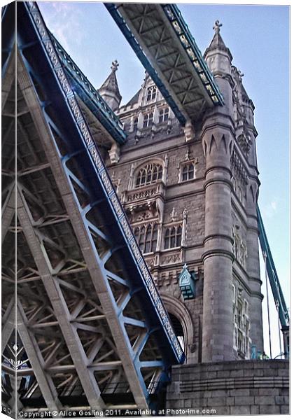 Tower Bridge Opening Canvas Print by Alice Gosling