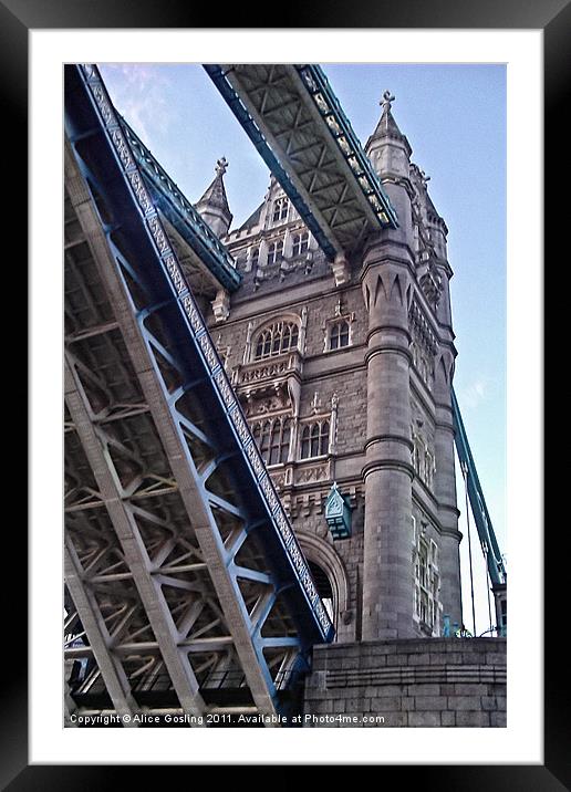 Tower Bridge Opening Framed Mounted Print by Alice Gosling