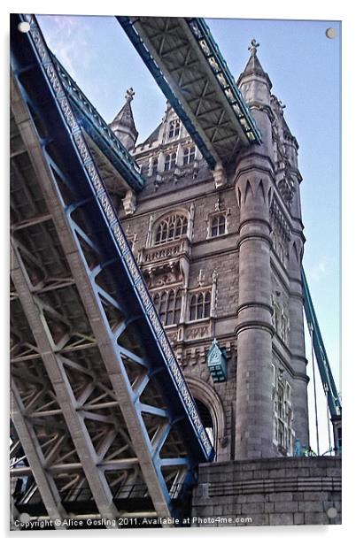 Tower Bridge Opening Acrylic by Alice Gosling