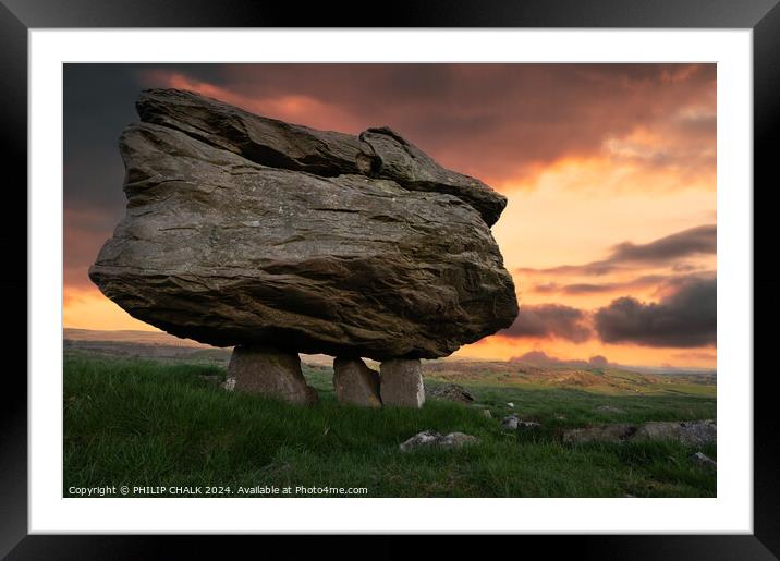Norber Erratics 1076 Framed Mounted Print by PHILIP CHALK