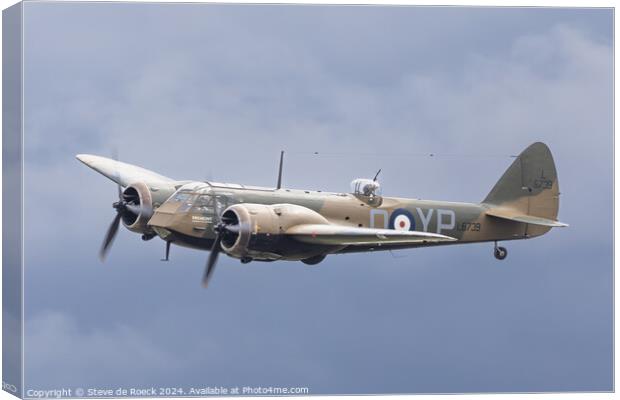 Bristol Blenheim  Canvas Print by Steve de Roeck