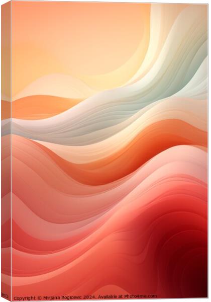 Soft red and yellow gradient backdrop Canvas Print by Mirjana Bogicevic