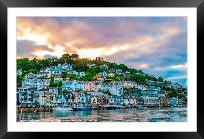 The Estuary in Looe in Cornwall Framed Mounted Print by Dark Blue Star