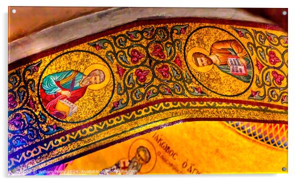 Saints Dome Crusader Church of the Holy Sepulchre Jerusalem Israel  Acrylic by William Perry