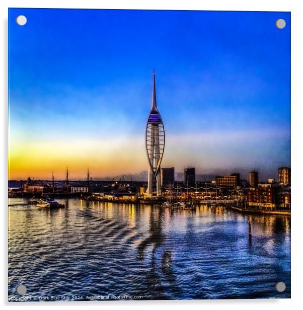 Spinnaker Tower in  Portsmouth Acrylic by Dark Blue Star