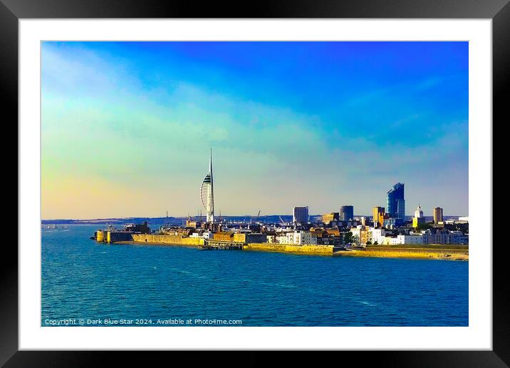 The Sea Front at Portsmouth Framed Mounted Print by Dark Blue Star