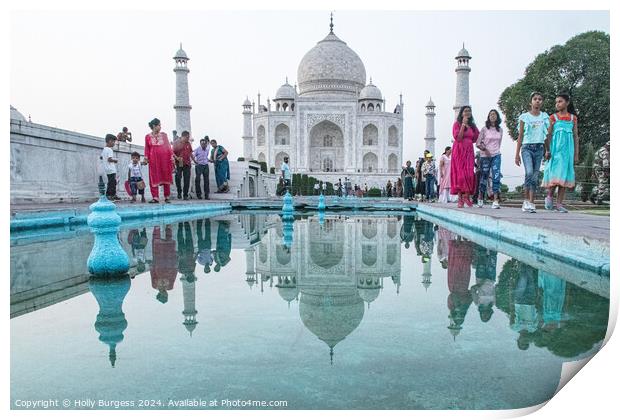 Taj Mahal Print by Holly Burgess